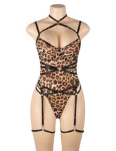 Load image into Gallery viewer, Leopard Print Strappy Bodysuit(20-22) 5xl
