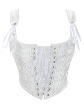 Load image into Gallery viewer, White Corset 9 Plastic Bones (16-18) 3xl
