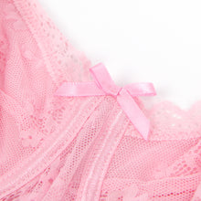 Load image into Gallery viewer, Pink Lace Mesh Push Up Nightdress(10-12) L
