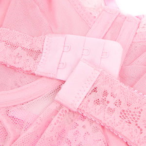 Pink Lace Mesh Push Up Nightdress(8-10) M