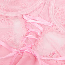 Load image into Gallery viewer, Pink Lace Mesh Push Up Nightdress(10-12) L
