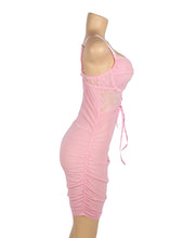 Load image into Gallery viewer, Pink Lace Mesh Push Up Nightdress(10-12) L
