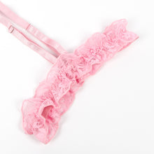 Load image into Gallery viewer, Pink Slim Lace Garter Leg Ring Teddy(20-22) 5xl
