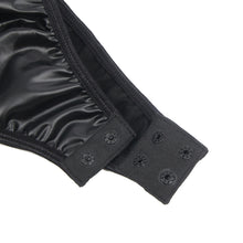 Load image into Gallery viewer, Black Pu Leather Mesh Maid Costume(16-18)3xl
