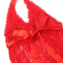 Load image into Gallery viewer, Red Lace Halter Gown (20-22) 4xl/5xl

