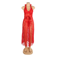 Load image into Gallery viewer, Red Lace Halter Gown (20-22) 4xl/5xl
