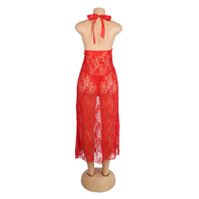 Load image into Gallery viewer, Red Lace Halter Gown (20-22) 4xl/5xl
