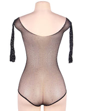 Load image into Gallery viewer, Black Fishnet Sparkle Bodysuit (8-12) M
