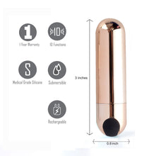 Load image into Gallery viewer, Maia Jessi Rose Gold Rechargeable Bullet
