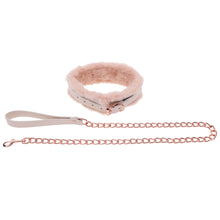 Load image into Gallery viewer, S &amp; M Peaches N Creame Fur Collar &amp; Leash
