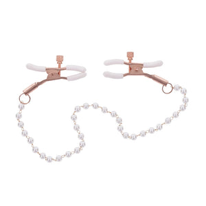 S & M Peaches N Creame Pearl Nipple Clamps