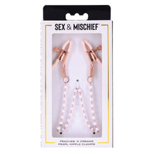 Load image into Gallery viewer, S &amp; M Peaches N Creame Pearl Nipple Clamps
