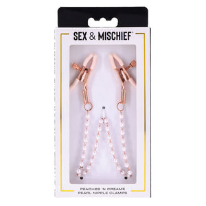 S & M Peaches N Creame Pearl Nipple Clamps