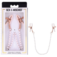Load image into Gallery viewer, S &amp; M Peaches N Creame Pearl Nipple Clamps
