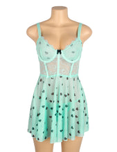 Load image into Gallery viewer, Green Babydoll W Hearts (10-12) L
