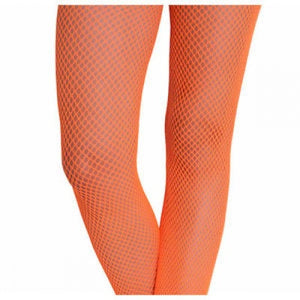 Fishnet Pantyhose Neon Orange