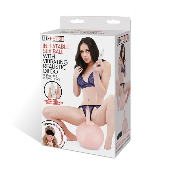 Inflatable Sex Ball With Vibrating Realistic Dildo