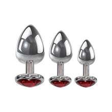 Load image into Gallery viewer, Three Hearts Gem Anal Plug Set
