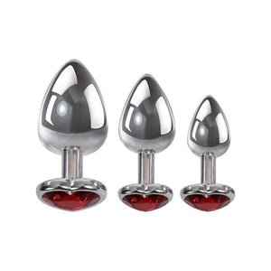 Three Hearts Gem Anal Plug Set