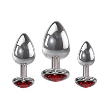 Load image into Gallery viewer, Three Hearts Gem Anal Plug Set
