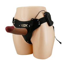 Load image into Gallery viewer, Universal Strap-on Harness Vibrating Stark 6.9&quot; Tan
