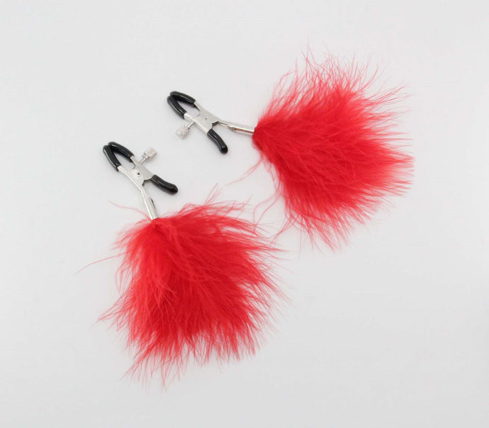 Feather Nipple Clamps Red