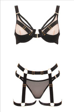 Load image into Gallery viewer, Muse Black &amp; Nude 3pce Set L
