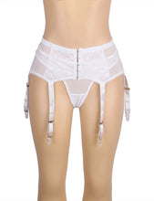Load image into Gallery viewer, White Lace Garter Panty (12-14) Xl
