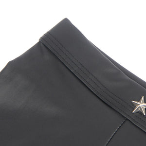 Black Men Boxer With Rivets (3xl) Pu Leather