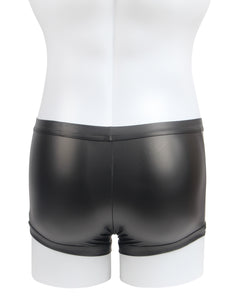 Black Men Boxer With Rivets (3xl) Pu Leather