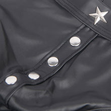 Load image into Gallery viewer, Black Pu Leather Rivet Men Brief(2xl)
