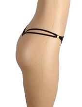 Load image into Gallery viewer, Seamless G-string Black W/ Rings (12-14) Xl
