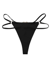 Load image into Gallery viewer, Seamless G-string Black W/ Rings (14-16) 2xl
