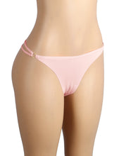 Load image into Gallery viewer, Seamless G-string Pink W/ Rings (12-14) Xl
