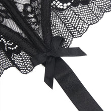 Load image into Gallery viewer, Black Lace Bow Metal Clips Garter(20-22)5xl
