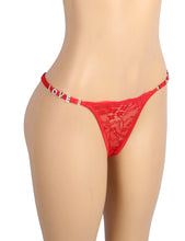 Load image into Gallery viewer, Red Lace Thong Love (14-16)2xl
