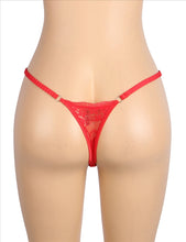 Load image into Gallery viewer, Red Lace Thong Love (16-18) 3xl
