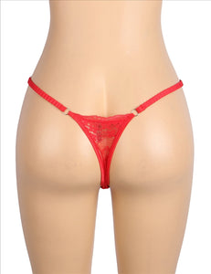 Red Lace Thong Love (14-16)2xl