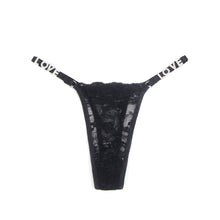 Load image into Gallery viewer, Black Lace Thong Love (14-16)2xl
