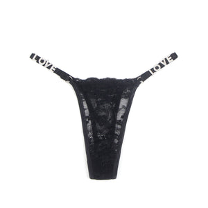 Black Lace Thong Love (14-16)2xl