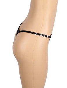 Black Lace Thong Love (16-18)3xl