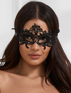 Enchanting Black Lace Eye Mask-c81235