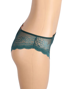 Heart Green Lace Panty (14-16) 2xl