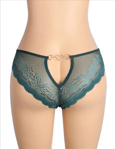 Heart Green Lace Panty (14-16) 2xl