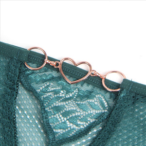 Heart Green Lace Panty (14-16) 2xl