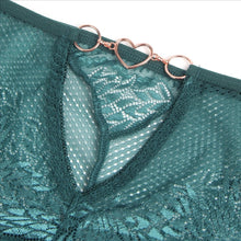 Load image into Gallery viewer, Heart Green Lace Panty (14-16) 2xl
