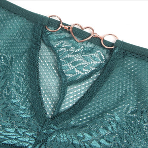 Heart Green Lace Panty (14-16) 2xl
