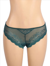 Load image into Gallery viewer, Heart Green Lace Panty (14-16) 2xl
