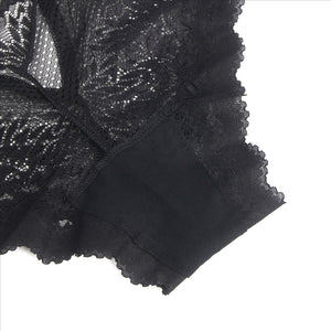 Heart Black Lace Panty (10-12) L