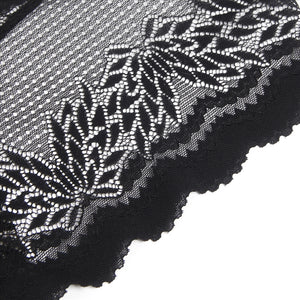 Heart Black Lace Panty (10-12) L